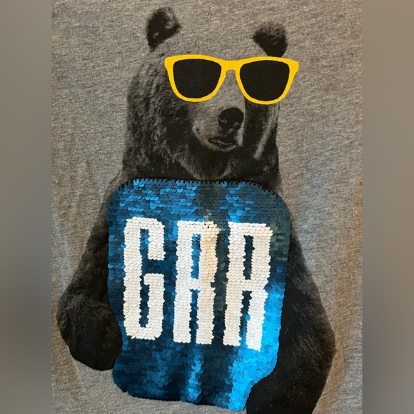 Oshkosh: Boys Grey Bear T-Shirt: Size 8 - Picture 3 of 6